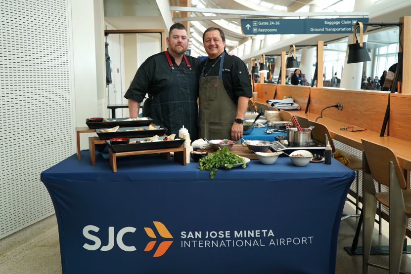 James McGregor, Exectuive Chef at SSP America and Jim Stump, owner of Jim Stump's Taproom + Kitchen